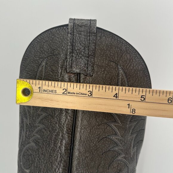 Nocona Vintage Black Leather Cowboy Boots Western Stitch Size 8D Made in USA - Picture 15 of 15